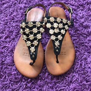 Black Gold Andrea Sandals